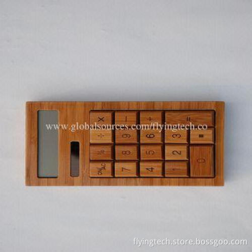 Popular environmental protection 12 digital bamboo solar calculator, factory supply